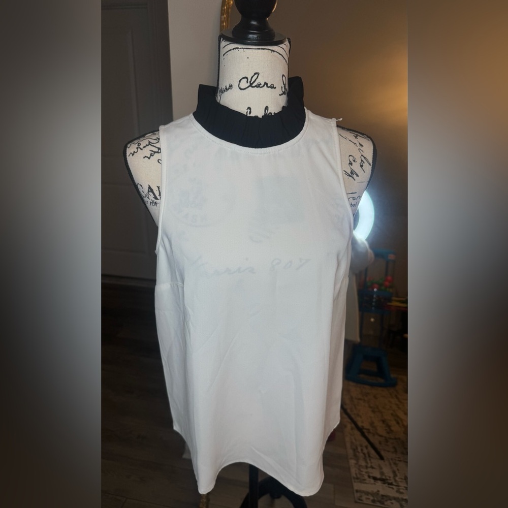 J. Crew White Sleeveless Crewneck Tank